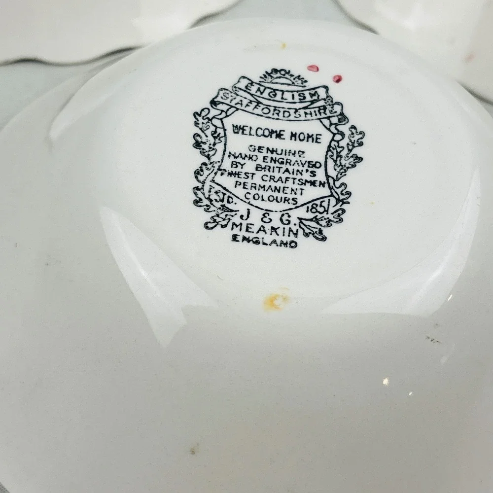 J&G Meakin Welcome Home Coupe Cereal Soup Bowl Lot of 3 English Staffordshire